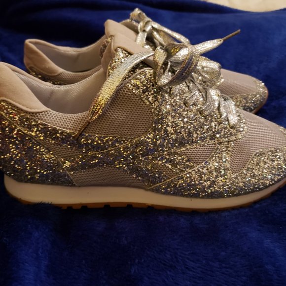 Glittered Blinged out Sneakers Sz41 - Picture 2 of 8